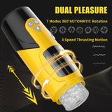 Dark Knight Electric Fully Automatic Telescopic Rotating Sound Silicone Aircraft Cup Exerciser Adult Sex Toys