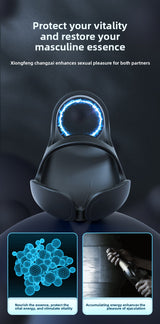 Penis Ring Male Masturbation Egg Massage Anti-Rebound Ring Semen Locking Ring Vibrator