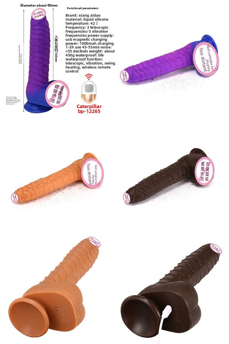 Consolador telescópico realista de pene falso, masturbador femenino de silicona, vibrador, juguetes sexuales para adultos. 