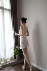 Sexy Nightdress New Style Erotic Lingerie for Women Backless Transparent Plus Size Lace Eyelash Nightdress
