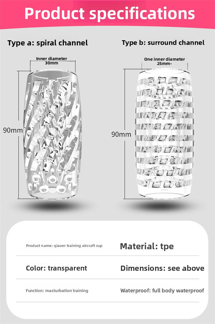 Adult sex toys transparent male masturbator penis exerciser