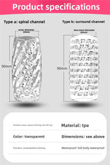 Adult sex toys transparent male masturbator penis exerciser