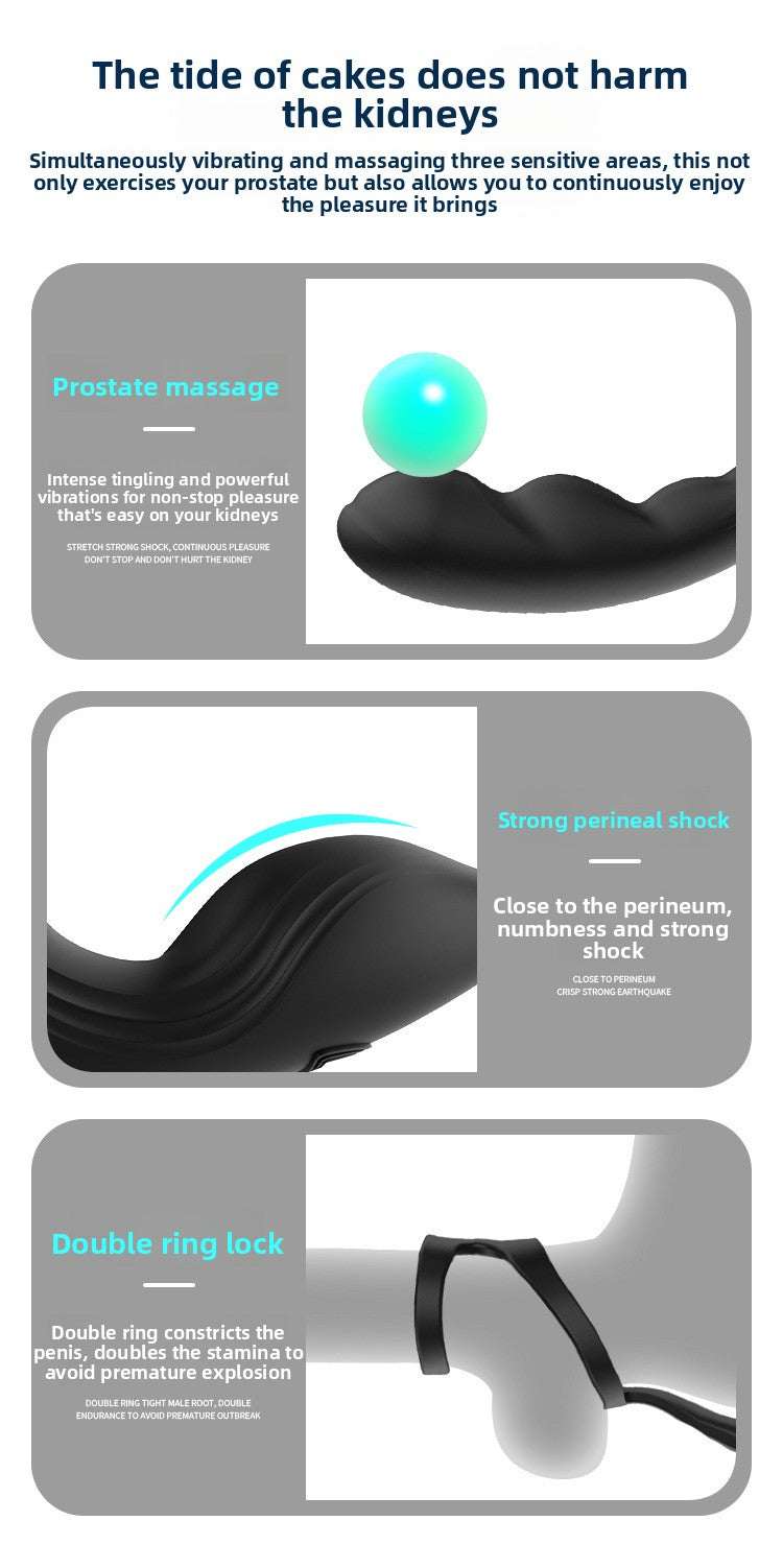 Nuoer Male Sex Products Prostate Massager Anal Plug Semen Locking Ring Back Chamber Masturbation Device