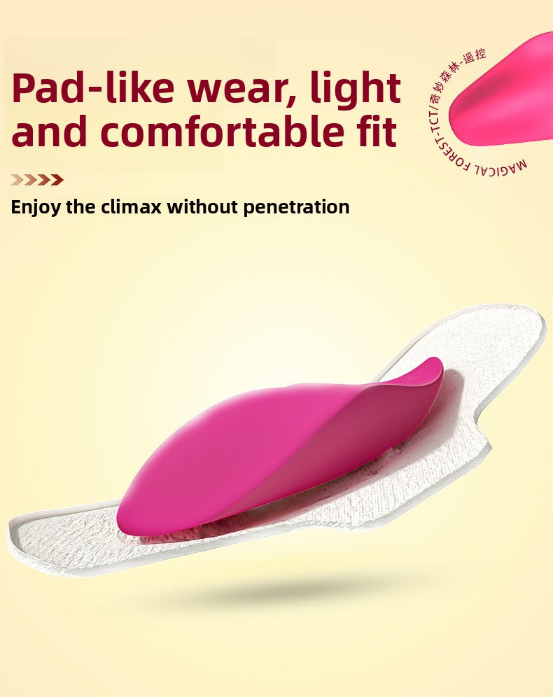 Magnetic Suction Wearable Vibrator for Women, Non-Intrusive Strong Vibration Double-Layer Silicone Female Masturbator, Erotic Vibrator