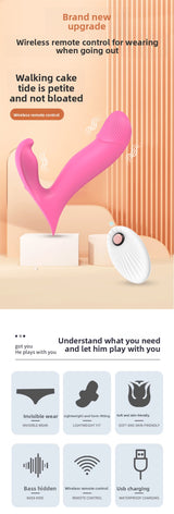Wireless Remote Control Female Invisible Wearable Vibrator Pulse Instant Orgasm Dildo Masturbator Sex Toy