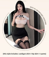 Sexy Female Secretary Temptation Lingerie Flirting Lingerie Passion Set Uniform Sexy