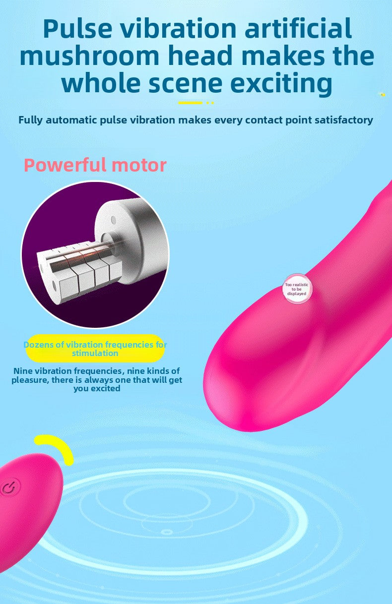 Lesbian Remote Control Vibrator Soft Silicone Double-Headed Lesbian Wand Female Sex Toys Masturbator