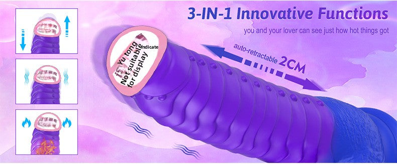 Cross-Border Hot-Selling Female Fake Penis Masturbator Machine Sex Toys Telescopic Swinging Electric Realistic Dildo Fake Body