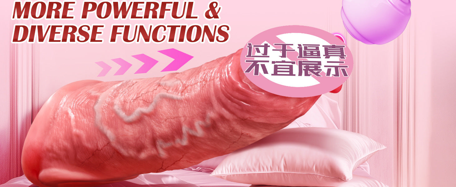Tongue Licking Simulation Silicone Dildo Sleeve for Men, Electric Remote Control, Enlarged and Thickened Penis Sleeve, Adult Sex Toys