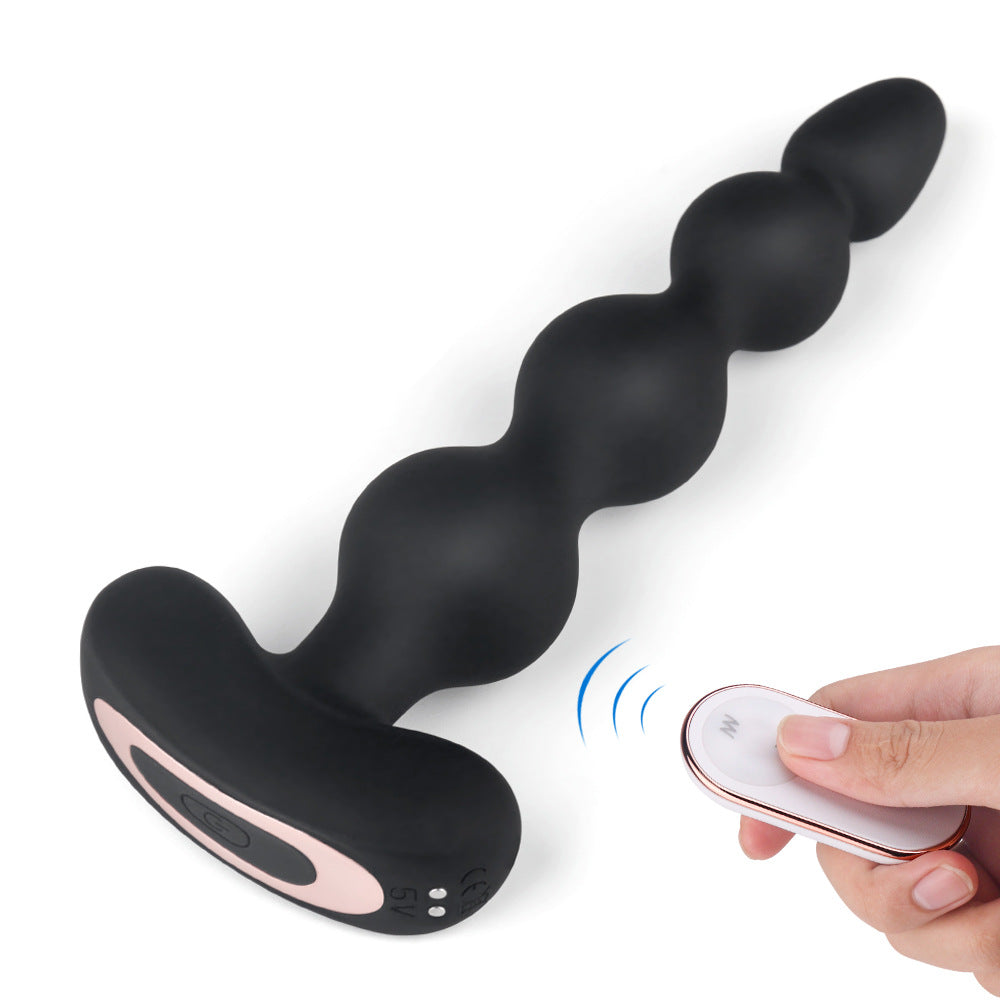 Tapón anal vibrador con control remoto, juguetes para adultos al aire libre, productos sexuales, tapones anales, cuentas anales 